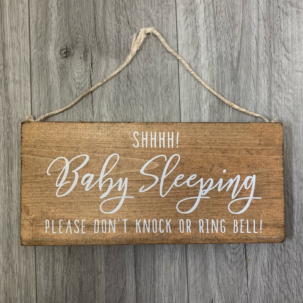 Baby Sleeping Door Sign